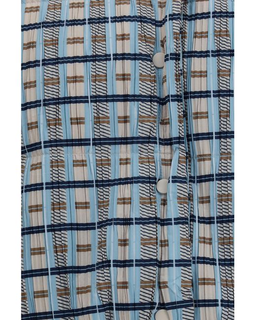 GONGDID DESIGN Blue Short Padded High-Neck Jacket