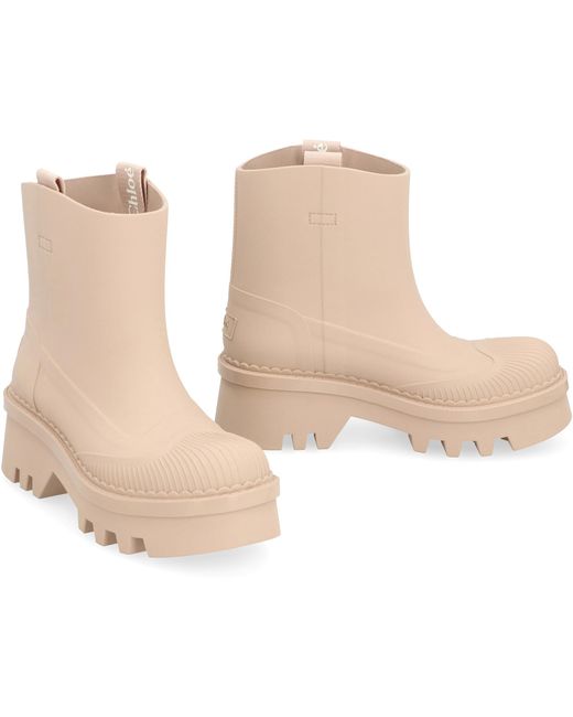 Chloé Natural Raina Rubber Boots