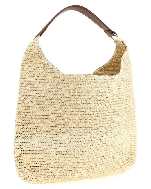 Maison Michel Natural Cristiana Shoulder Bag Raffia