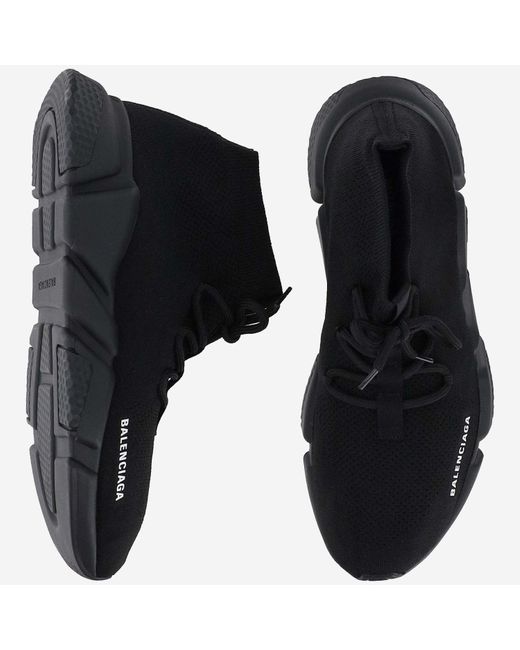 Balenciaga Black Recycled Mesh Speed Lace-up Sneaker for men