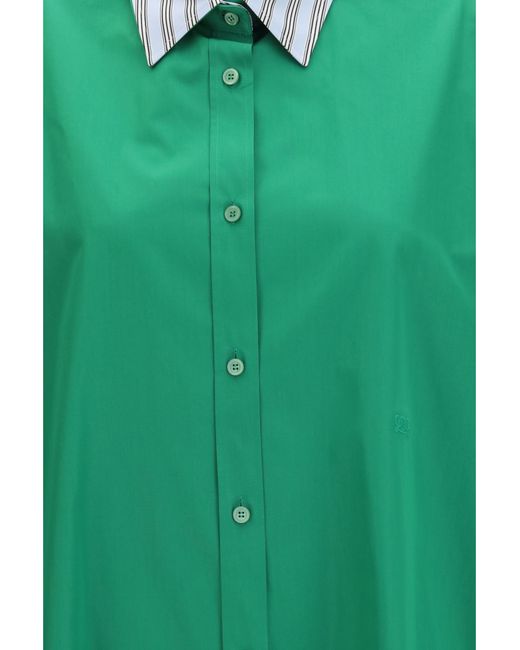 Loewe Green Chemisier Cotton Dress