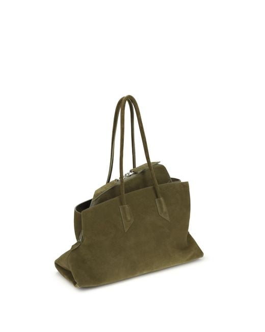 The Attico Green La Passeggiata Shoulder Bag Calf Leather Bos Taurus