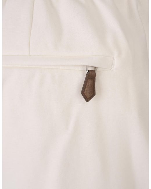 PT Torino White Soft Fit Trousers for men