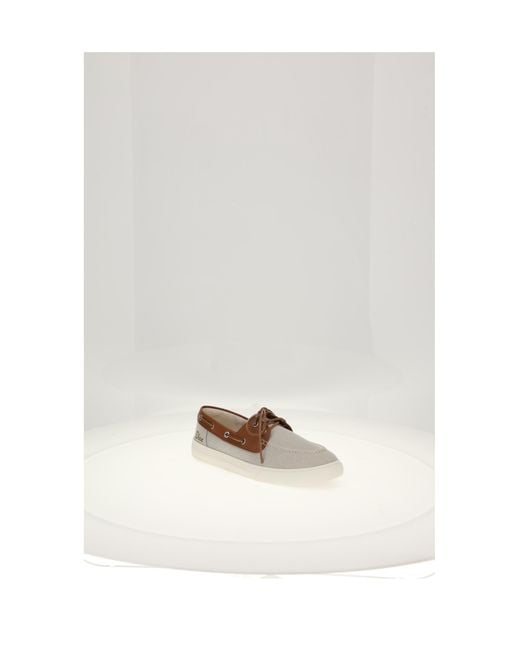 Dior White Boat Shoes Chester Calf Leather Loafers for men