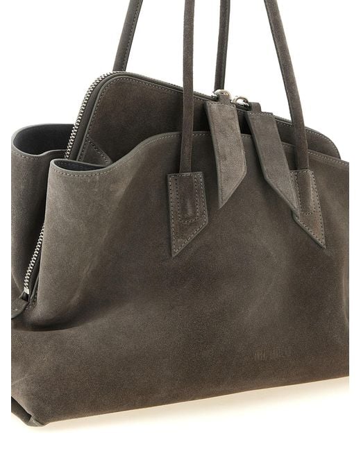 The Attico Brown Bovine Leather Shoulder Bag