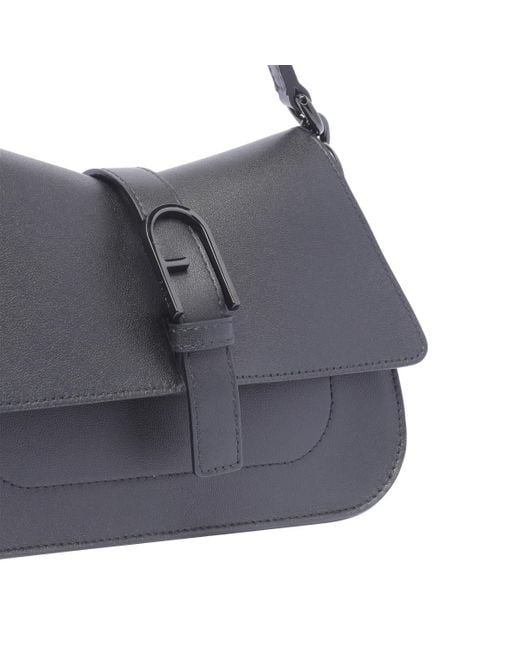 Furla Gray Flow Mini Top Hand Bag
