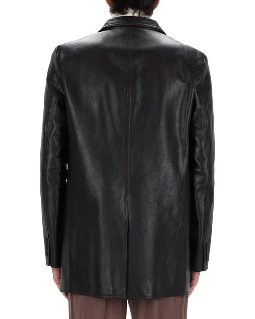 Gucci Black Leather Jacket for men
