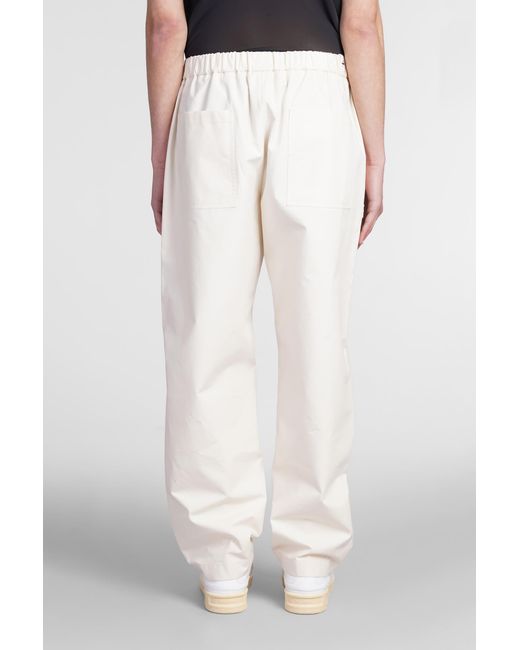 Jil Sander White Pants In Beige Cotton for men
