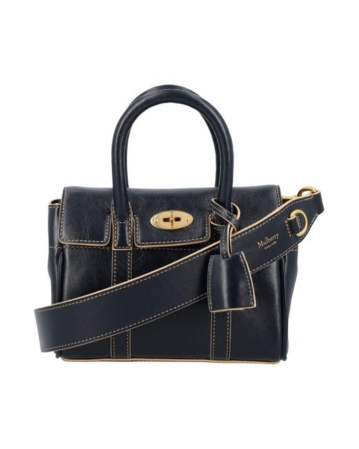 Mulberry Black Mini Bayswater Contrast Edges