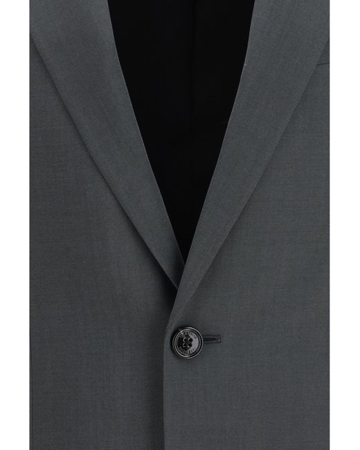 Valentino Black Single-Breasted Wool And Mohair Jacket for men