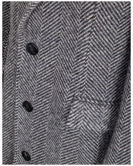 Golden Goose Deluxe Brand Gray Single-Breasted Wool Coat for men