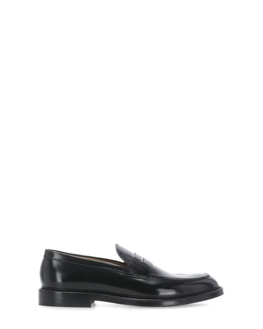 Doucal's Black Horse Loafers for men