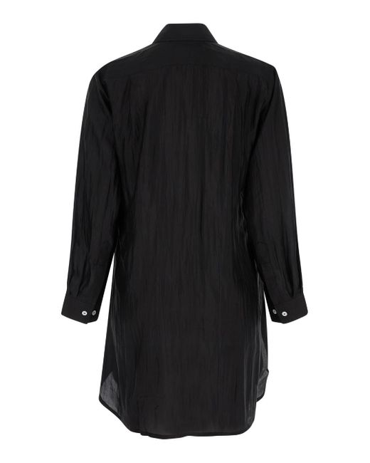THE ROSE IBIZA Black Relaxed Blouse With Concealed Closure