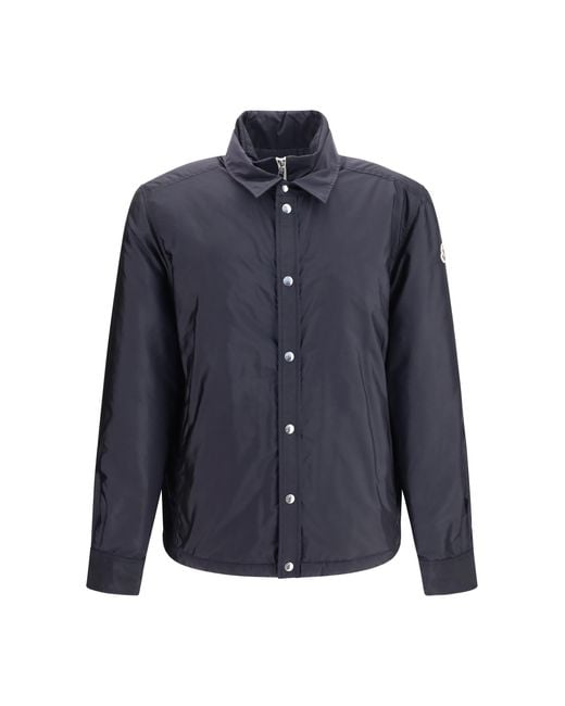 Moncler Blue Meridelle Padded Shirt Jacket for men