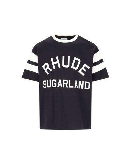 Rhude Blue Logo T-Shirt for men