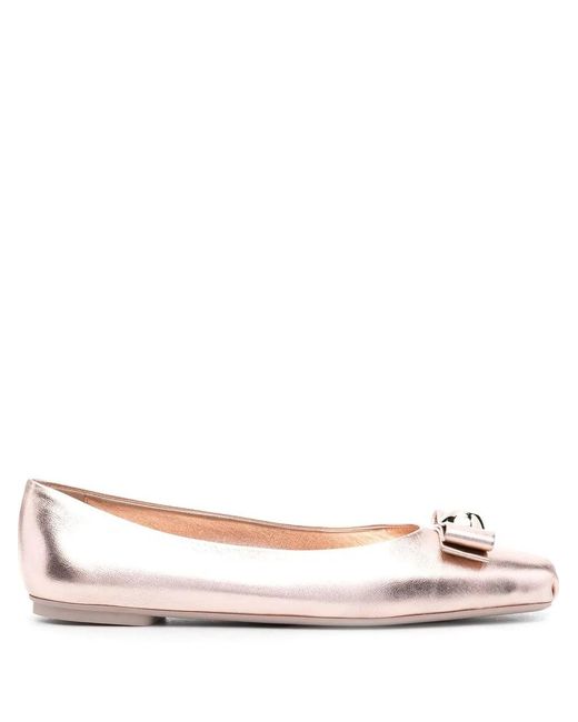 Ferragamo Pink Ballerina Shoes