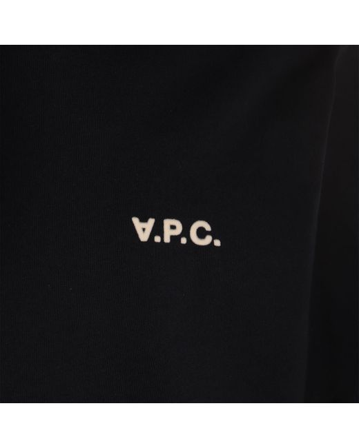 A.P.C. Black Dark Cotton T-Shirt for men