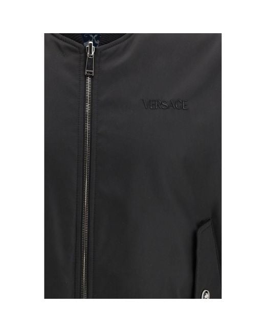 Versace Black Polyamide Jacket Clothing for men