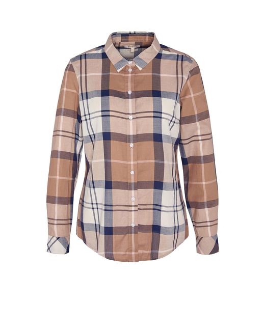 Barbour White Checked Buttoned Shirt