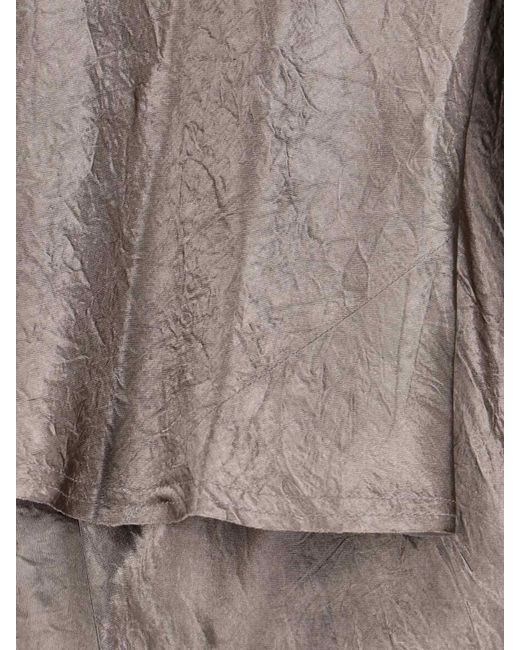 Maison Margiela Gray Satin Midi Skirt