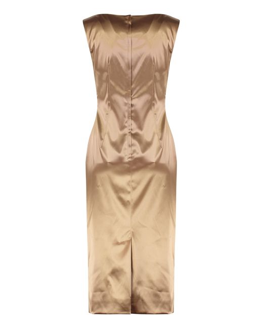 Dolce & Gabbana Natural Dress Stretch Satin Acetate