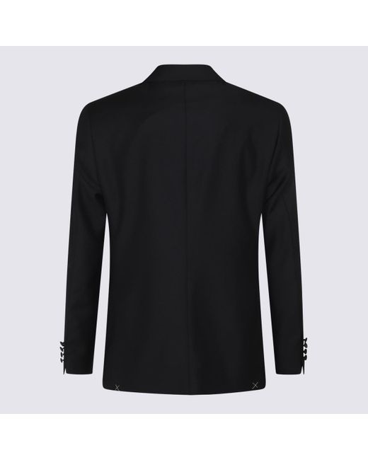 Canali Black Wool Suits for men