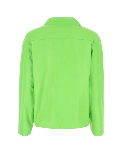 Loewe Green Fluo Leather Shirt