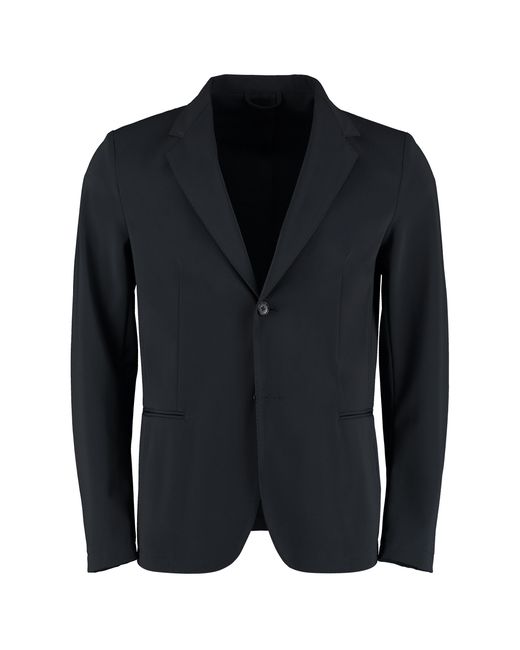 THE (Alphabet) Black Jacket Single-Breasted Two-Button Check Elastane Suit & Dinner for men