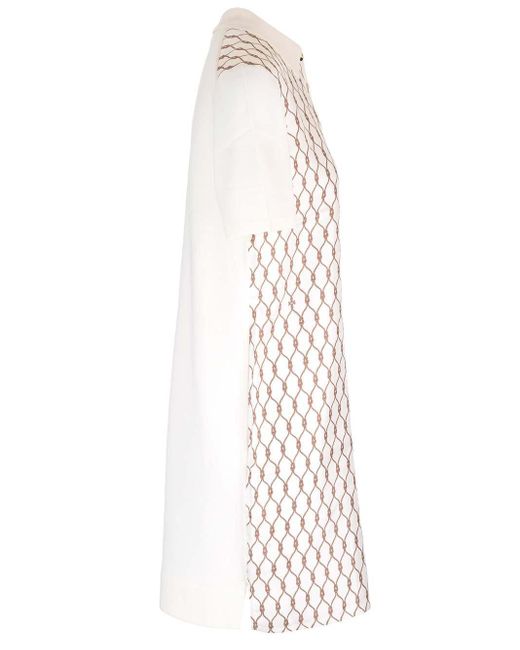 Tory Burch White Short-Sleeved Polo Dress