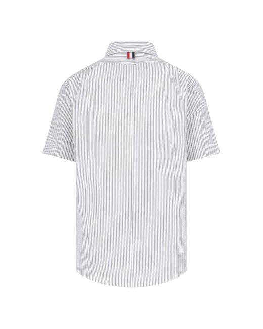 Thom Browne White Striped Shirt for men