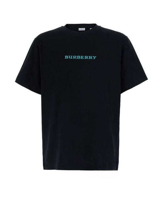Burberry Black T-Shirt Ryan Cotton T-Shirts for men