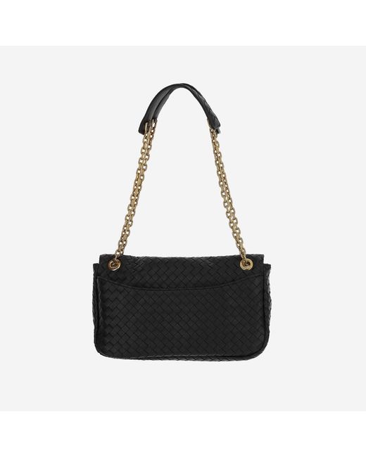 Bottega Veneta Black Shoulder Bag Madison Lambskin Lamb Skin