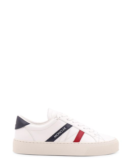 Moncler Pink Monaco2 Leather Sneakers With Logo Print