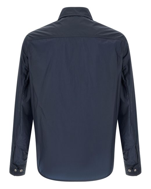 Moncler Blue Ripstop Shirt for men