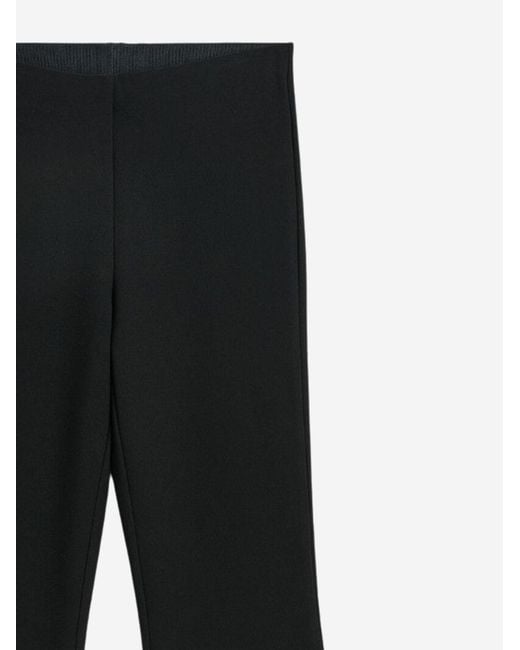 By Malene Birger Black Stretch Nylon Pants Recycled Polyester Trousers