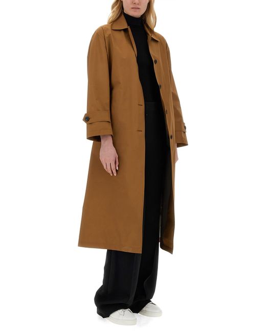 Herno Brown Trench Coat With Buttons