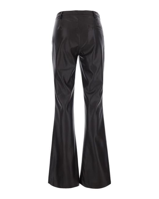 Le Plain Black Trousers Ecoleather