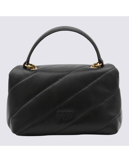 Pinko Black Leather Shoulder Bag