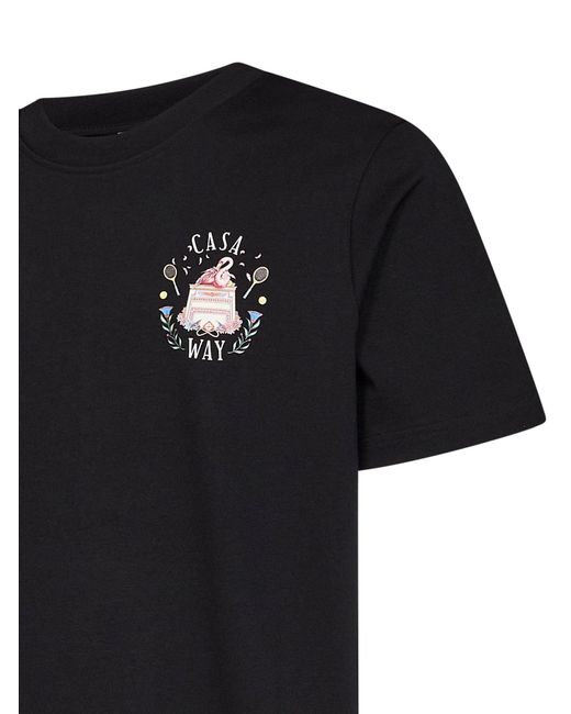 Casablanca Black Cotton Jersey Casa Way T-Shirt for men