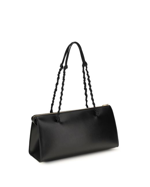 Jil Sander Black Tangle Shoulder Bag Calf Leather Bos Taurus