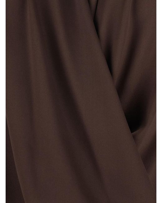 Le Plain Brown V-Neck Dress