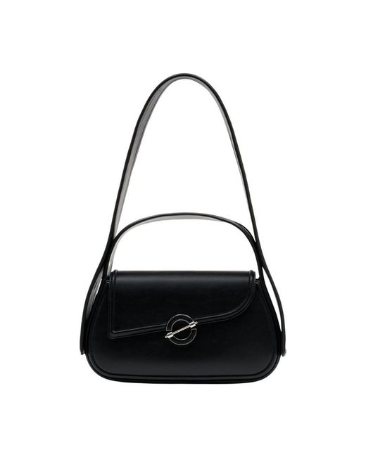 Samsøe & Samsøe Black Samsøe Samsøe Curved Calfskin Shoulder Bag