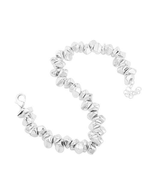 FEDERICA TOSI White Necklace Lace Small Stone
