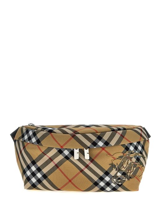 Burberry Gray Check Waist Bag for men