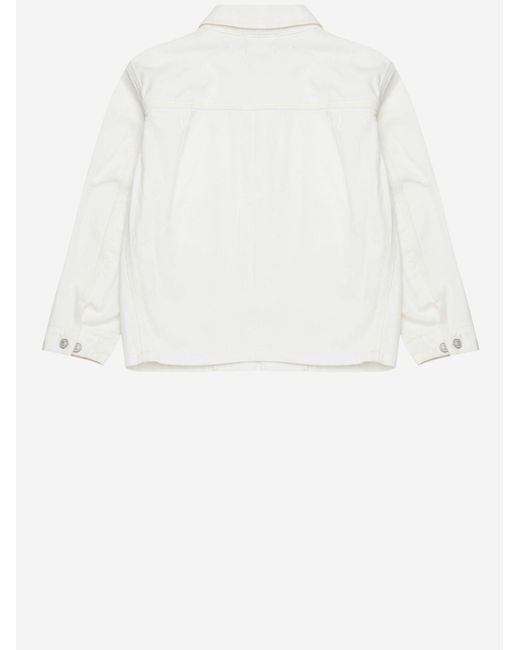 DIESEL White Cotton Jacket for men