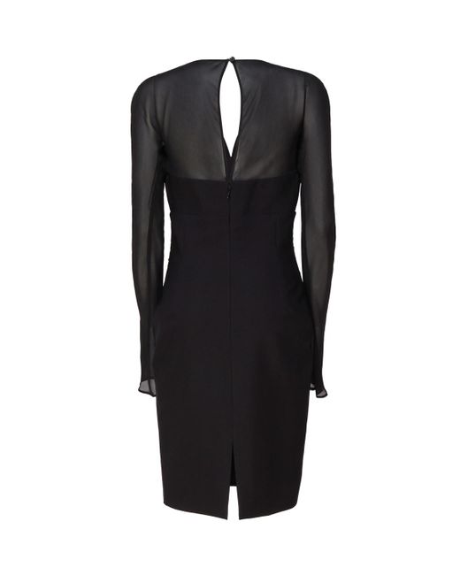 Genny Black Dress With Contrasting Fabric