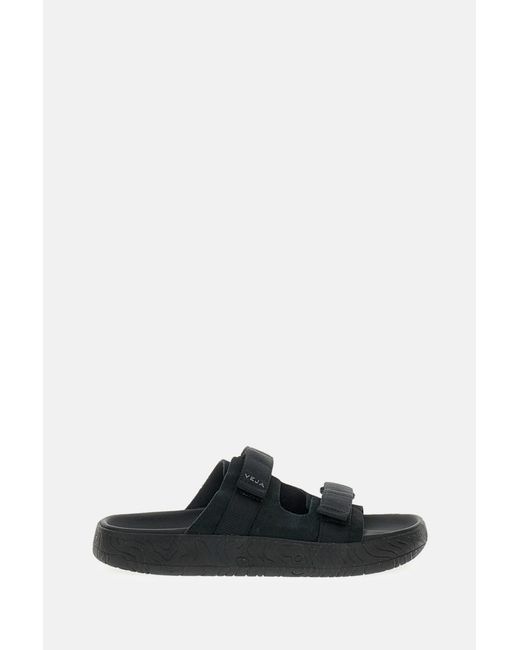 Veja Black Sandals Pelle E Tessuto for men