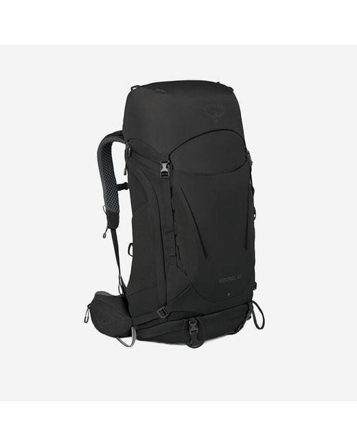 Osprey Black Kestrel 48 Backpack Recycled Polyamide Backpacks for men