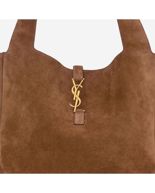 Saint Laurent Brown Shoulder Bag Bea 5 À 7 Suede