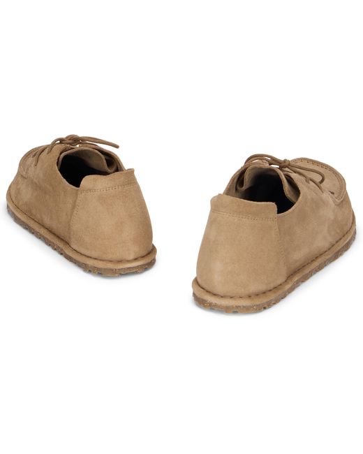 Birkenstock Brown Loafers Utti Lace Suede Leather for men